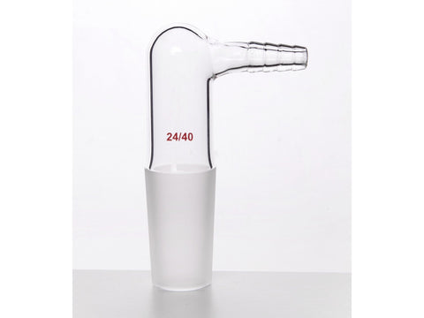 MSE PRO Space-Saving Exhaust Joint, Grinding Mouth 24/40, Small Nozzle Outer Diameter 10mm - MSE Supplies LLC