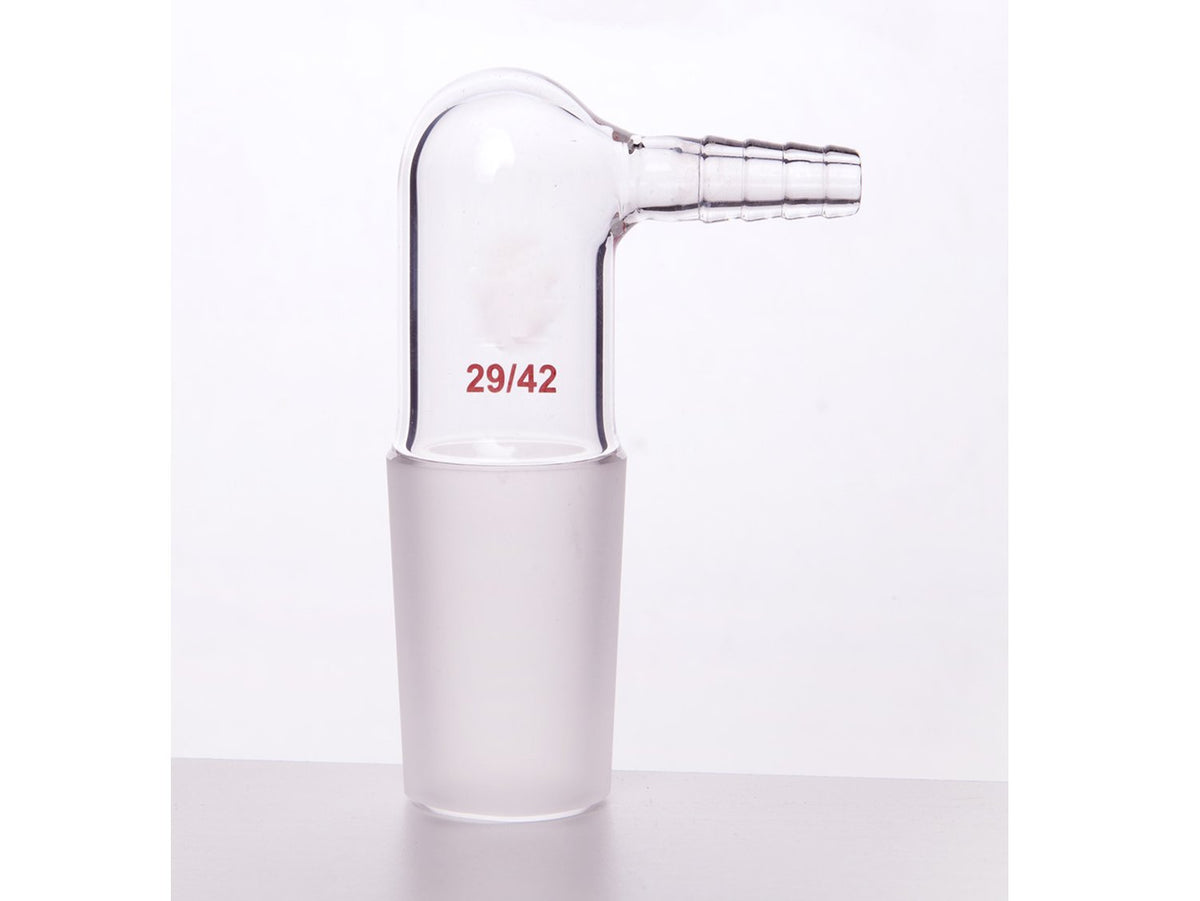 MSE PRO Space-Saving Exhaust Joint, Grinding Mouth 29/42, Small Nozzle Outer Diameter 10mm - MSE Supplies LLC