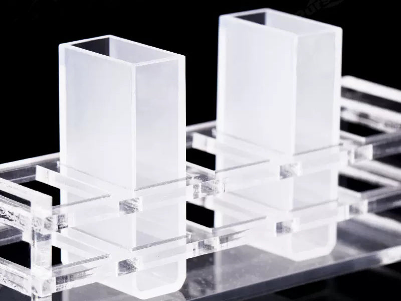 MSE PRO Spectrophotometer Quartz Cuvettes (Cells) with 20mm Path Length, Pack of 2, Bio Lab Consumables, MSE Supplies LLC, MSE Supplies