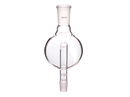 MSE PRO Splash-Proof Balls, Perforated Glass, Upper Mouth: 24/40, Lower Mouth: 14/20, 250mL - MSE Supplies LLC