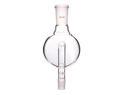 MSE PRO Splash-Proof Balls, Perforated Glass, Upper Mouth: 24/40, Lower Mouth: 14/20, 250mL - MSE Supplies LLC