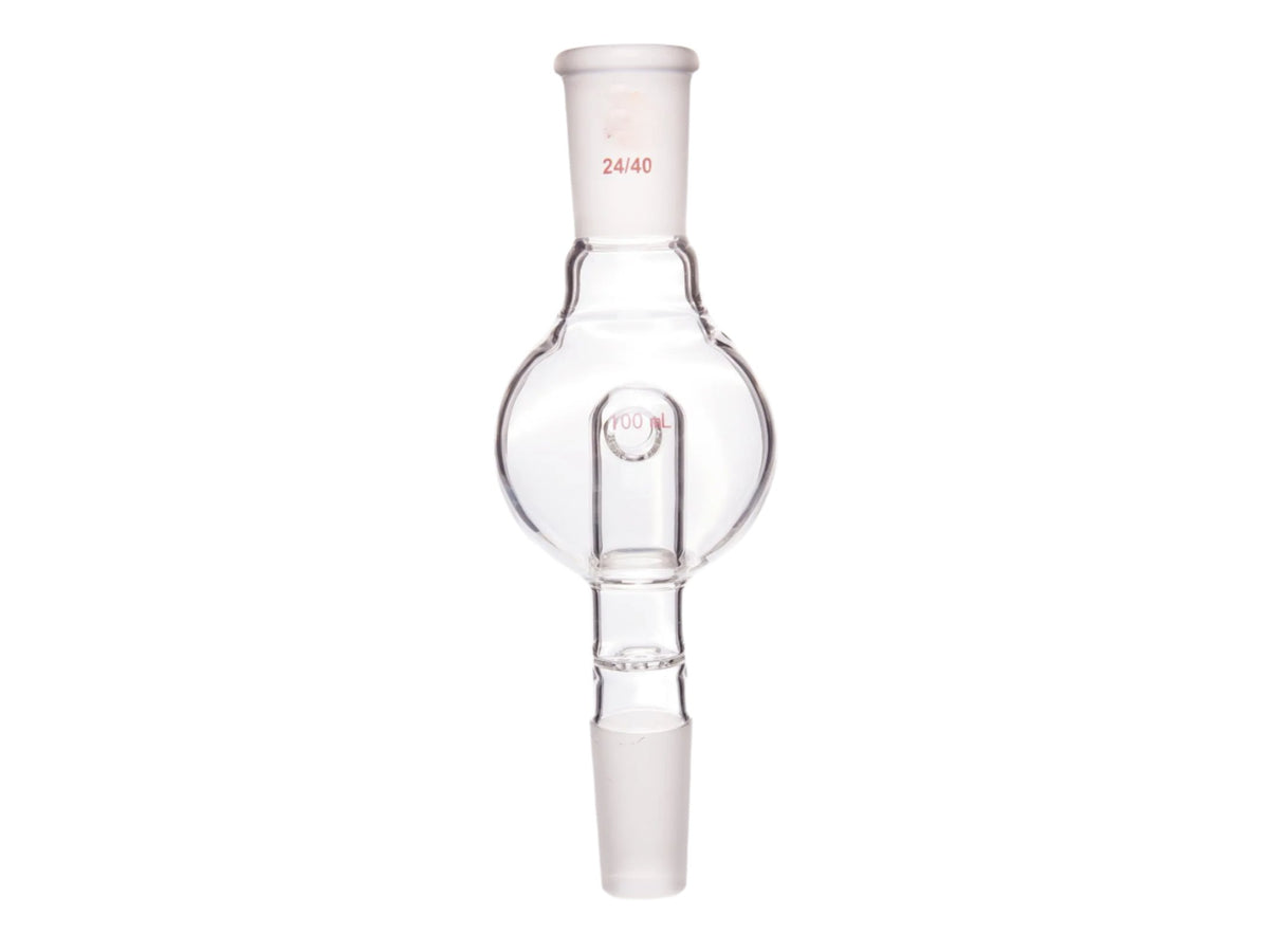 MSE PRO Splash-Proof Balls, Perforated Glass, Upper Mouth: 24/40, Lower Mouth: 24/40, 100mL - MSE Supplies LLC