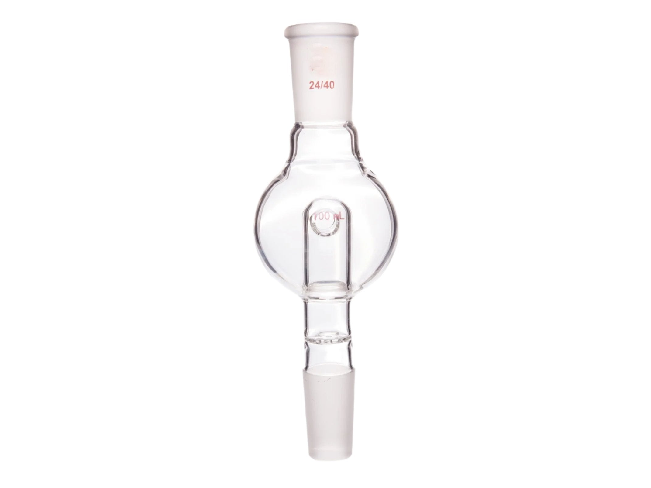 MSE PRO Splash-Proof Balls, Perforated Glass, Upper Mouth: 24/40, Lower Mouth: 24/40, 100mL - MSE Supplies LLC