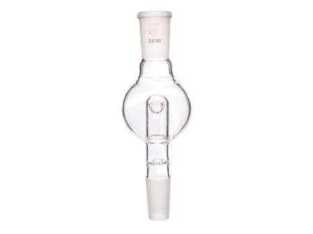 MSE PRO Splash-Proof Balls, Perforated Glass, Upper Mouth: 24/40, Lower Mouth: 24/40, 100mL - MSE Supplies LLC