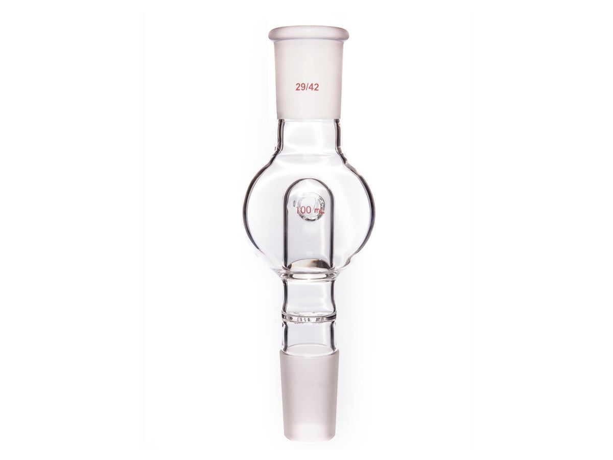 MSE PRO Splash-Proof Balls, Perforated Glass, Upper Mouth: 29/42, Lower Mouth: 29/42, 100mL - MSE Supplies LLC