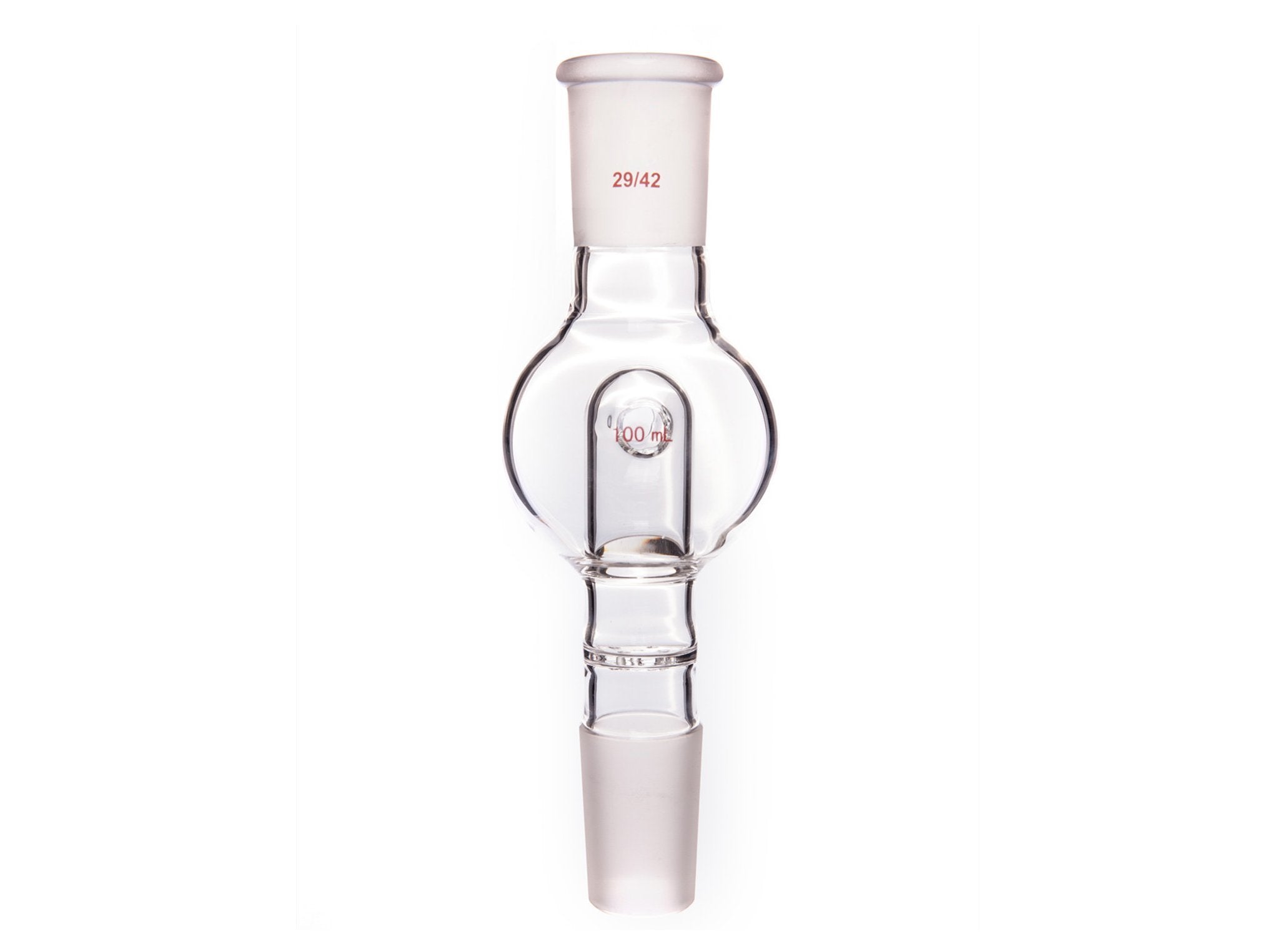 MSE PRO Splash-Proof Balls, Perforated Glass, Upper Mouth: 29/42, Lower Mouth: 29/42, 100mL - MSE Supplies LLC