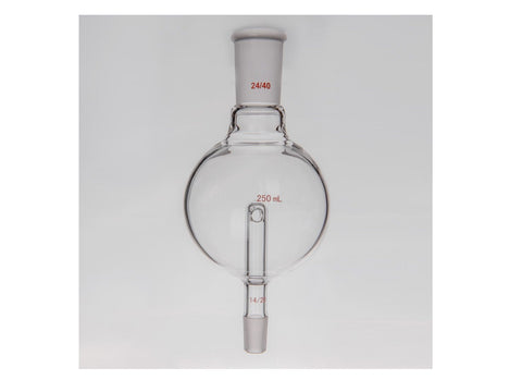 MSE PRO Splash-Proof Balls, Upper Mouth: 24/40, Lower Mouth: 14/20, 250mL - MSE Supplies LLC