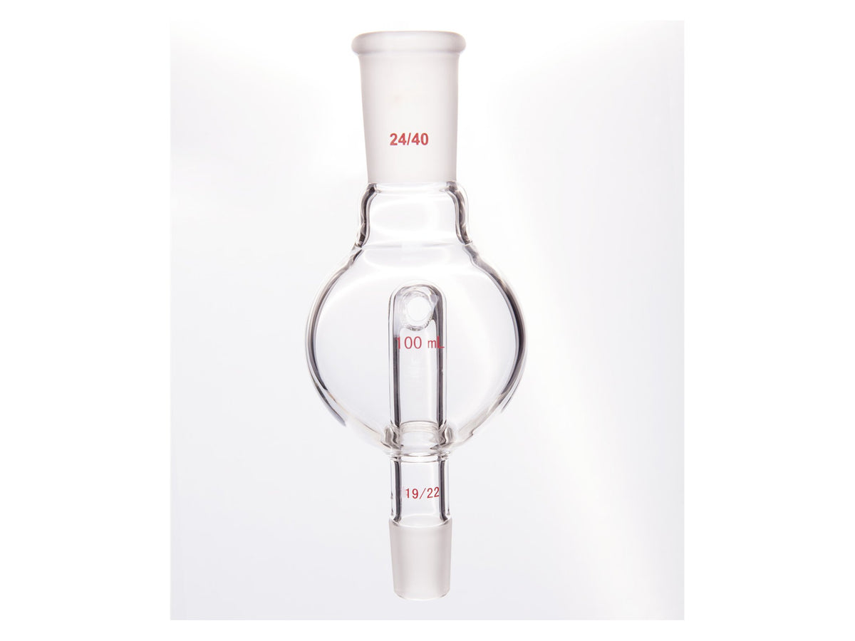 MSE PRO Splash-Proof Balls, Upper Mouth: 24/40, Lower Mouth: 19/22, 100mL - MSE Supplies LLC