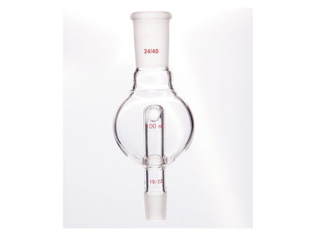 MSE PRO Splash-Proof Balls, Upper Mouth: 24/40, Lower Mouth: 19/22, 100mL - MSE Supplies LLC