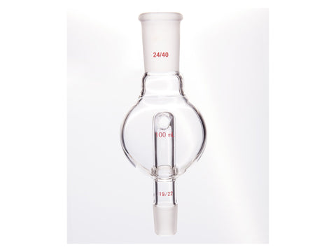 MSE PRO Splash-Proof Balls, Upper Mouth: 24/40, Lower Mouth: 19/22, 100mL - MSE Supplies LLC