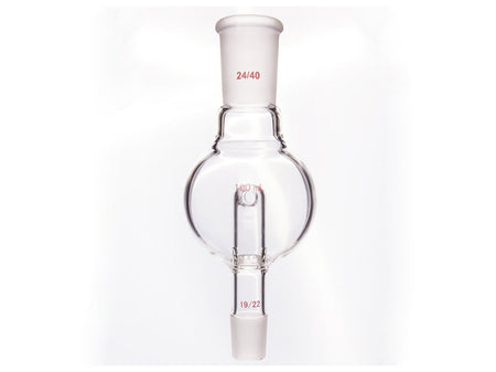 MSE PRO Splash-Proof Balls, with Backflow Hole, Upper Mouth: 24/40, Lower Mouth: 19/22, 100mL - MSE Supplies LLC