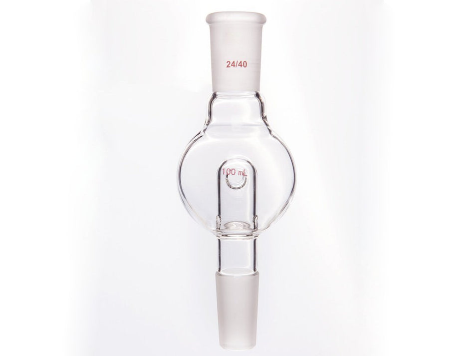 MSE PRO Splash-Proof Balls, with Backflow Hole, Upper Mouth: 24/40, Lower Mouth: 24/40, 100mL - MSE Supplies LLC