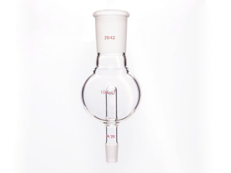 MSE PRO Splash-Proof Balls, with Backflow Hole, Upper Mouth: 29/42, Lower Mouth: 14/20, 100mL - MSE Supplies LLC