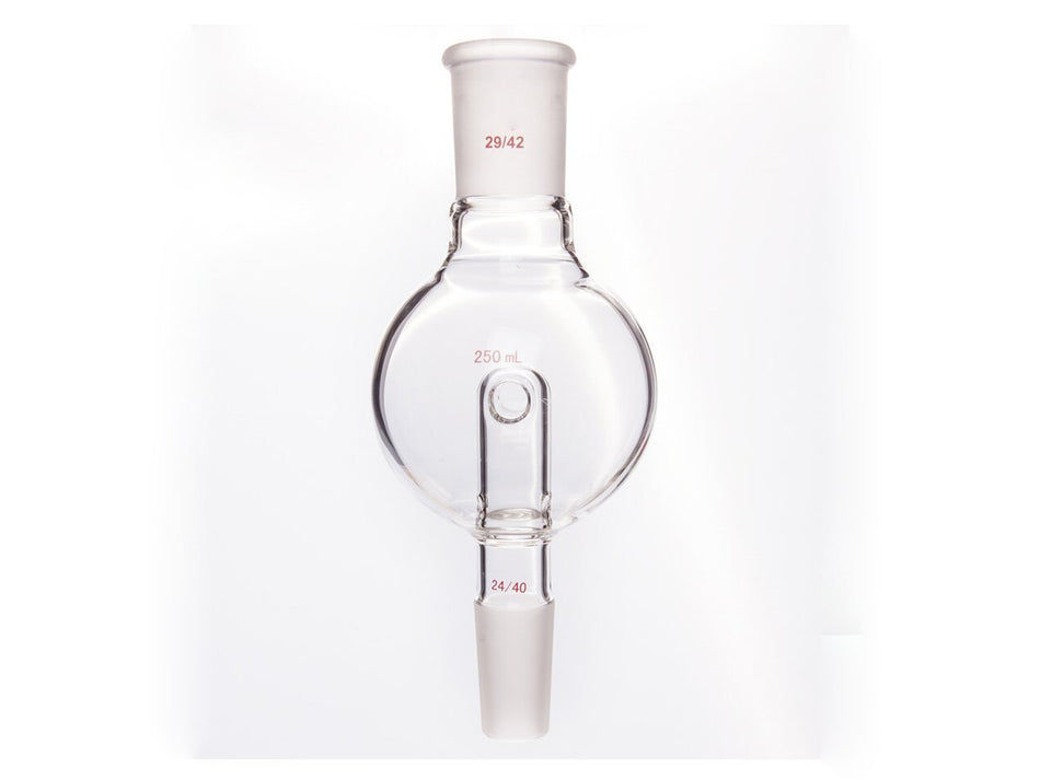 MSE PRO Splash-Proof Balls, with Backflow Hole, Upper Mouth: 29/42, Lower Mouth: 24/40, 250mL - MSE Supplies LLC