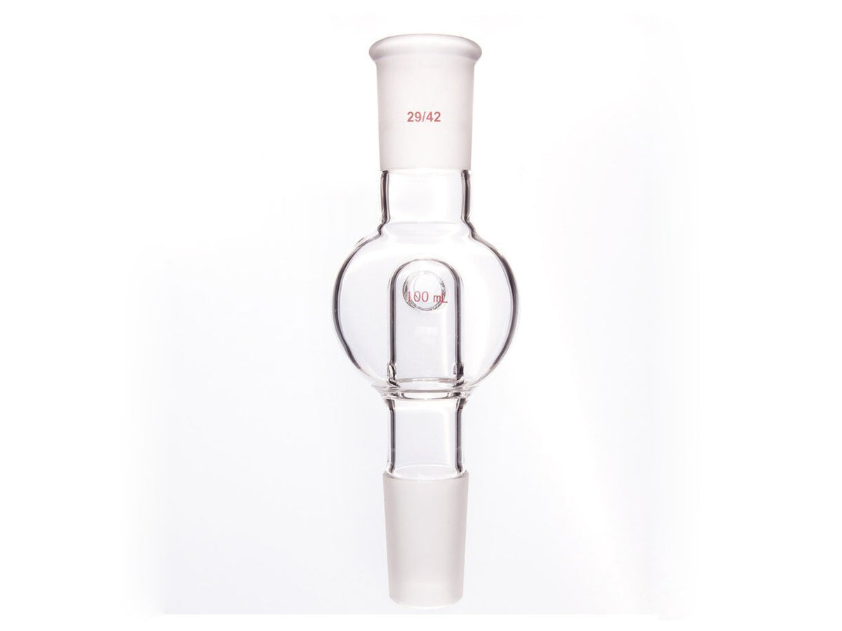 MSE PRO Splash-Proof Balls, with Backflow Hole, Upper Mouth: 29/42, Lower Mouth: 29/42, 100mL - MSE Supplies LLC