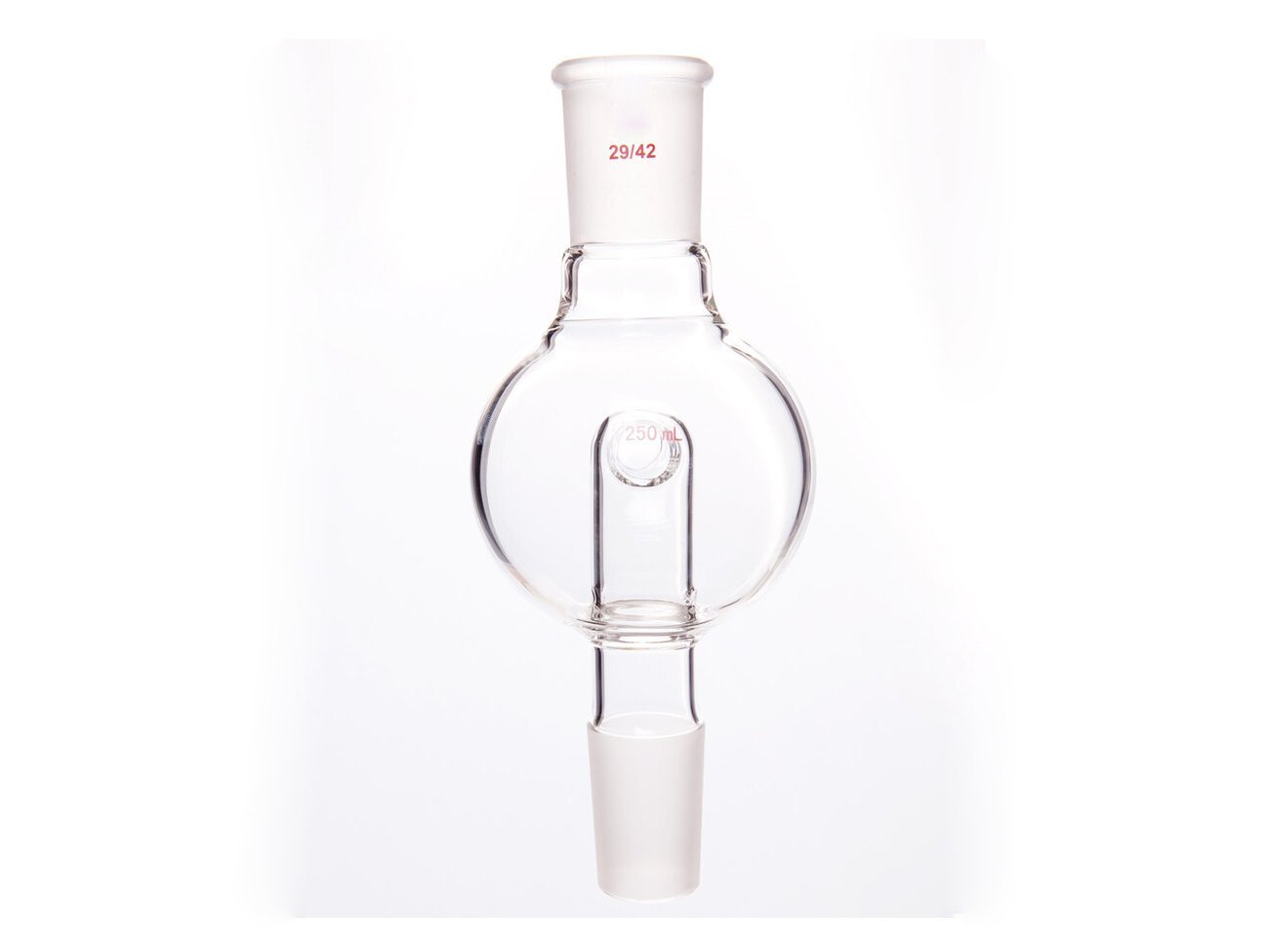 MSE PRO Splash-Proof Balls, with Backflow Hole, Upper Mouth: 29/42, Lower Mouth: 29/42, 250mL - MSE Supplies LLC