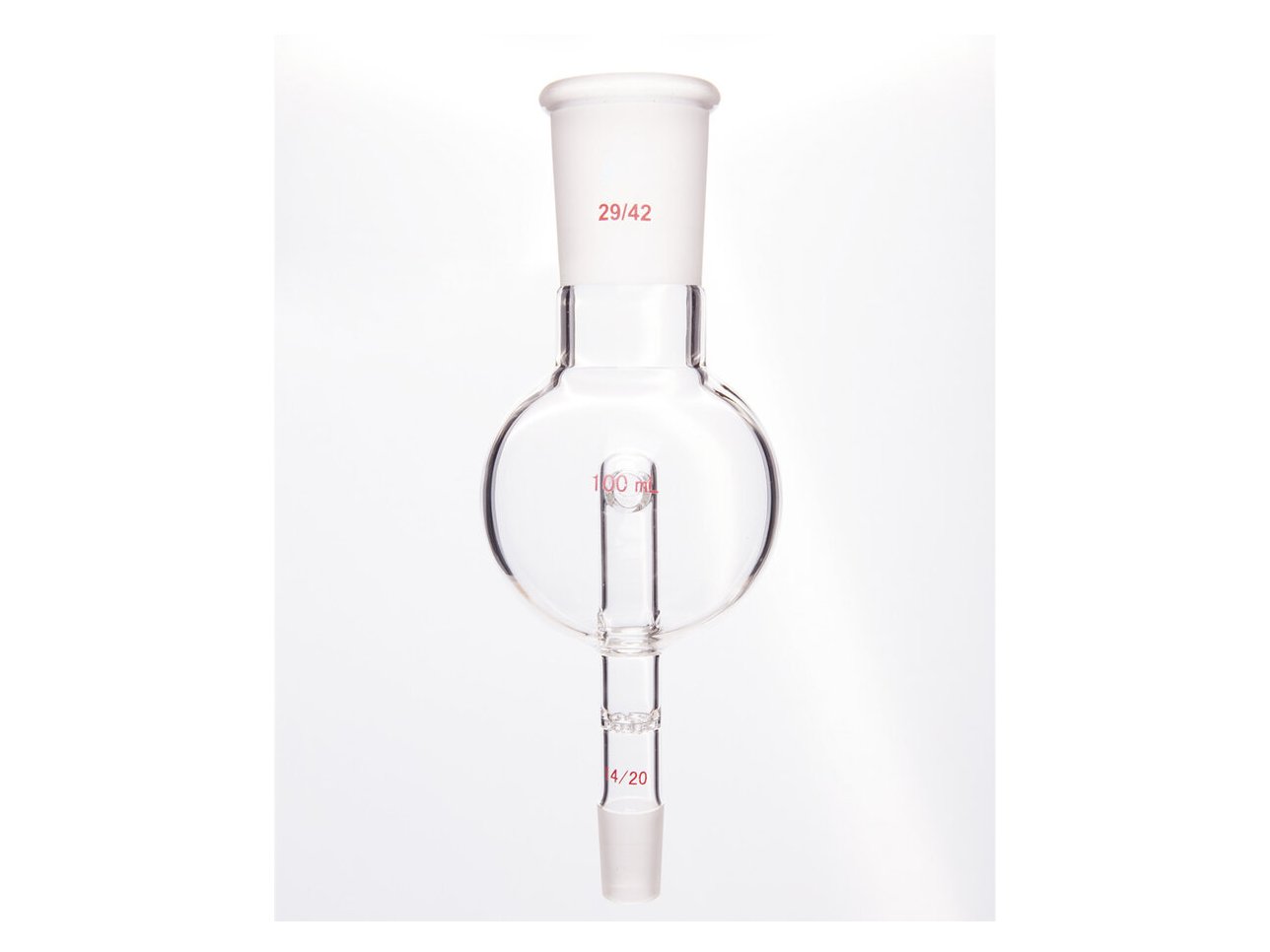 MSE PRO Splash-Proof Balls, with Perforated Plate and Reflux Hole, 29/42-14/20, 100mL - MSE Supplies LLC