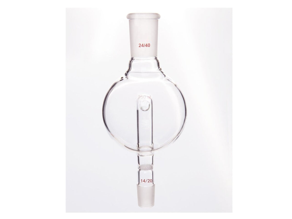 MSE PRO Splash-Proof Balls with Sand Plate Modification, 24/40-14/20, 250mL - MSE Supplies LLC