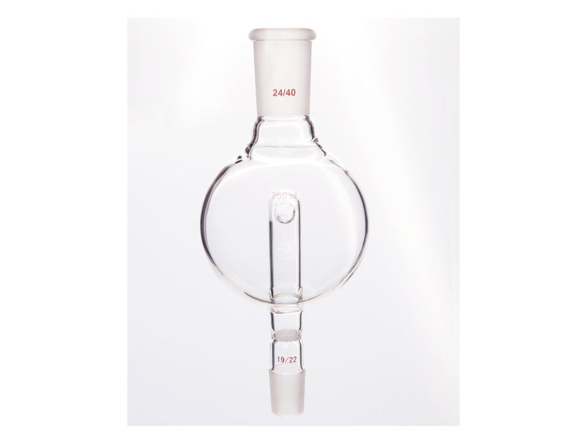 MSE PRO Splash-Proof Balls with Sand Plate Modification, 24/40-19/22, 250mL - MSE Supplies LLC