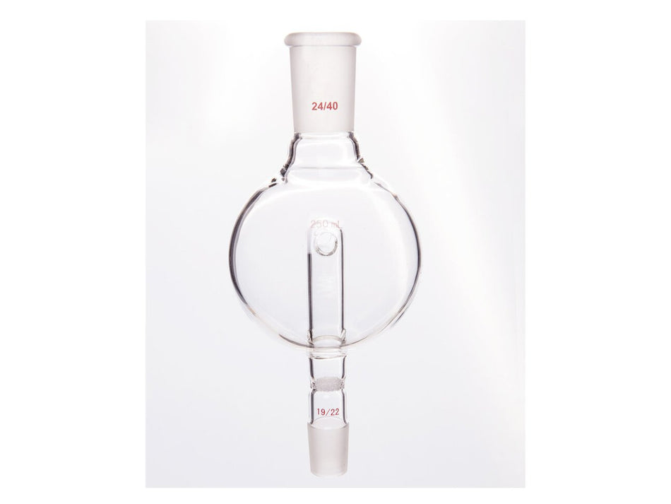 MSE PRO Splash-Proof Balls with Sand Plate Modification, 24/40-19/22, 250mL - MSE Supplies LLC