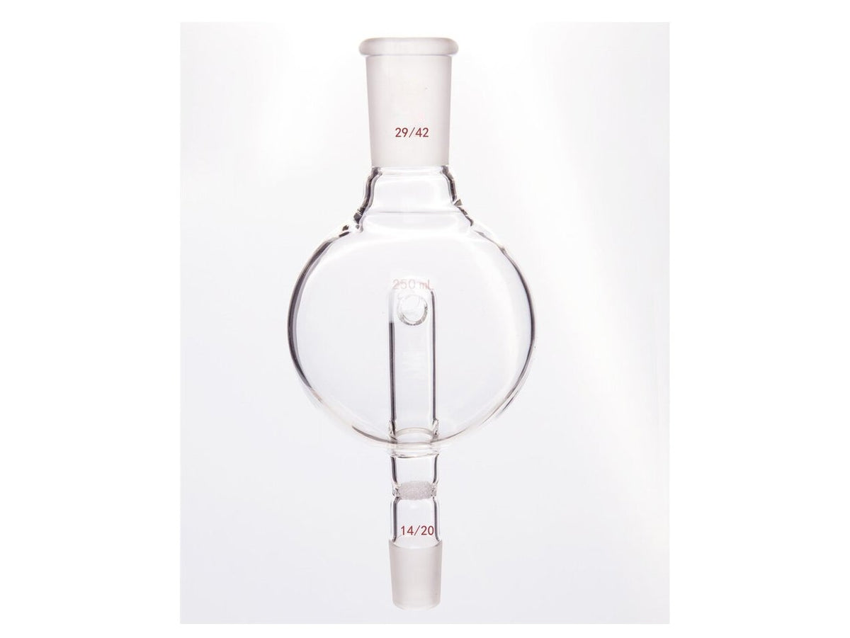 MSE PRO Splash-Proof Balls with Sand Plate Modification, 29/42-14/20, 250mL - MSE Supplies LLC