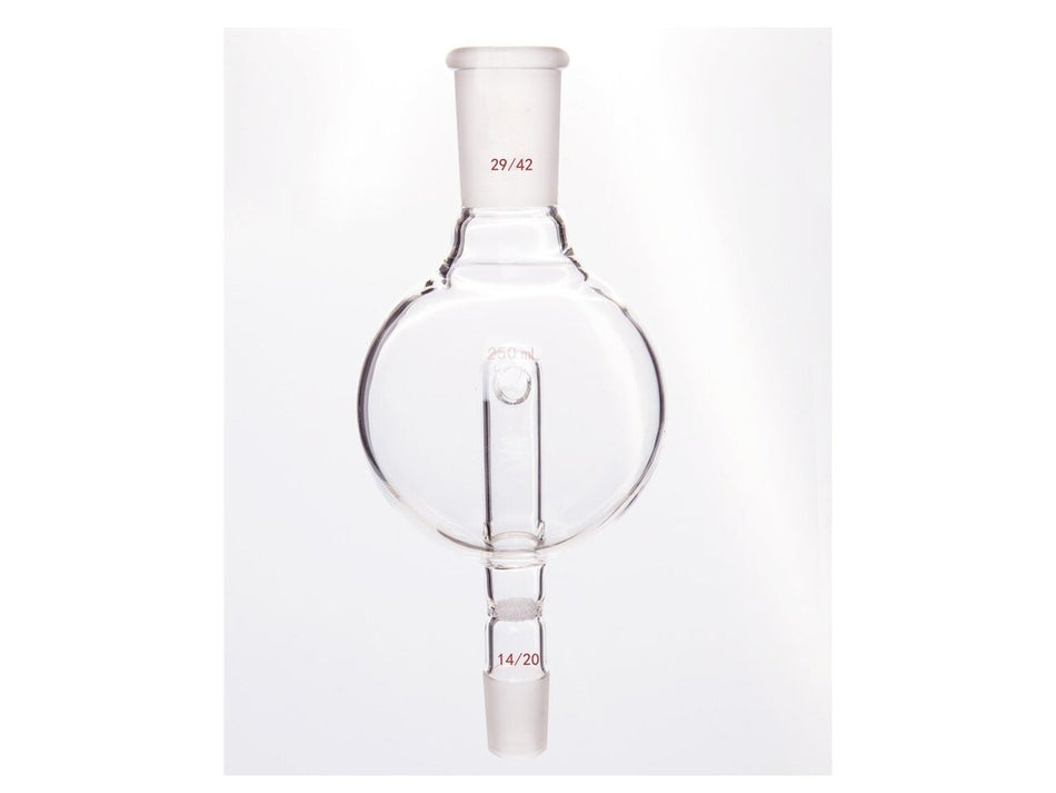 MSE PRO Splash-Proof Balls with Sand Plate Modification, 29/42-14/20, 250mL - MSE Supplies LLC