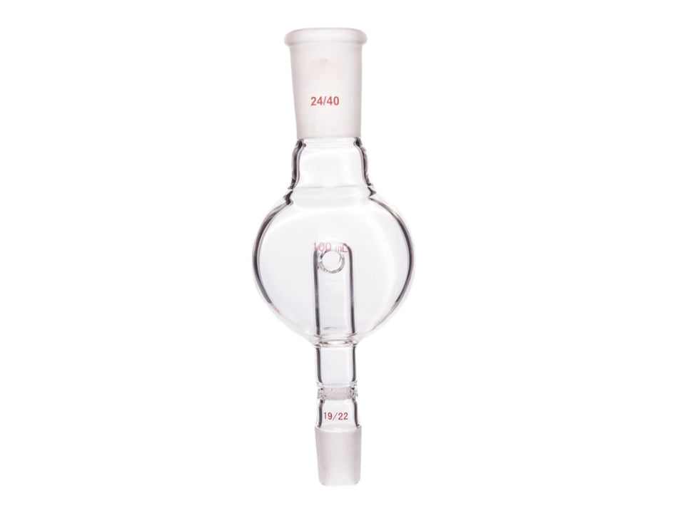 MSE PRO Splash-Proof Balls, with Sandpaper, Upper Mouth: 24/40, Lower Mouth: 19/22, 100mL - MSE Supplies LLC