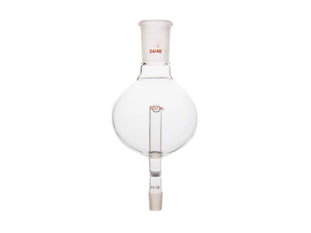 MSE PRO Splash-Proof Balls, with Sandpaper, Upper Mouth: 24/40, Lower Mouth: 19/22, 250mL - MSE Supplies LLC