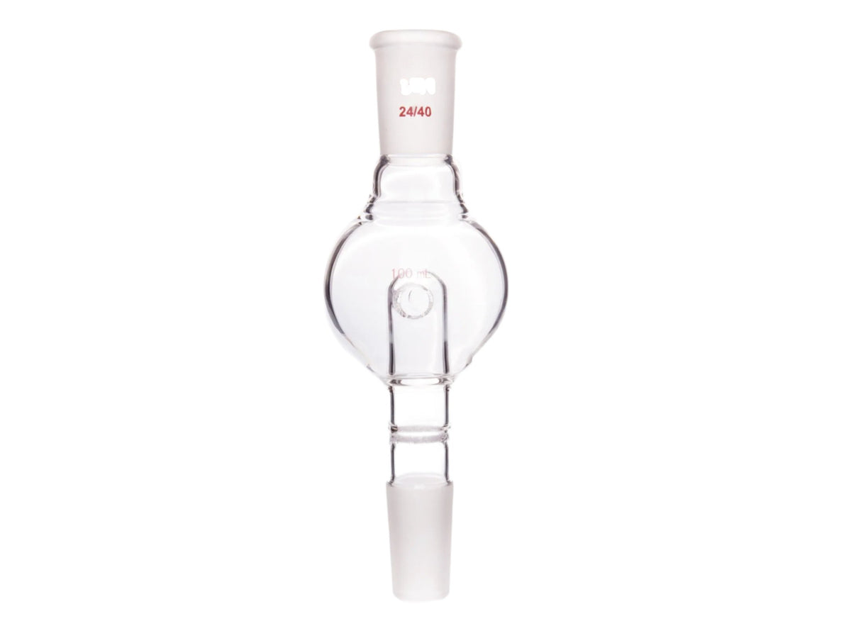 MSE PRO Splash-Proof Balls, with Sandpaper, Upper Mouth: 24/40, Lower Mouth: 24/40, 100mL - MSE Supplies LLC