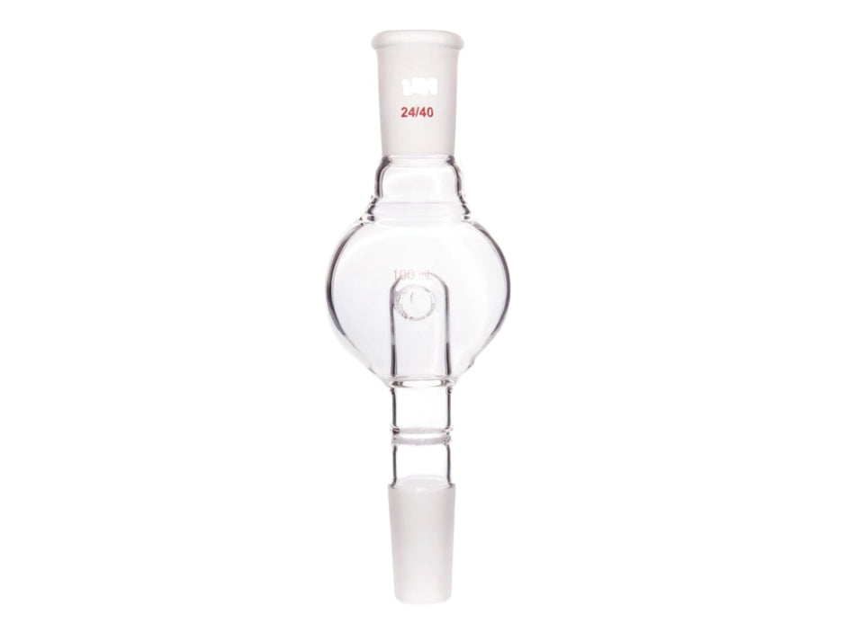 MSE PRO Splash-Proof Balls, with Sandpaper, Upper Mouth: 24/40, Lower Mouth: 24/40, 100mL - MSE Supplies LLC