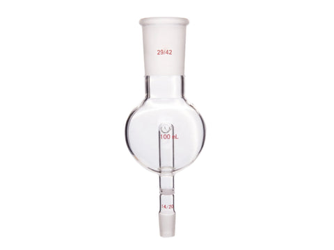 MSE PRO Splash-Proof Balls, with Sandpaper, Upper Mouth: 29/42, Lower Mouth: 14/20, 100mL - MSE Supplies LLC