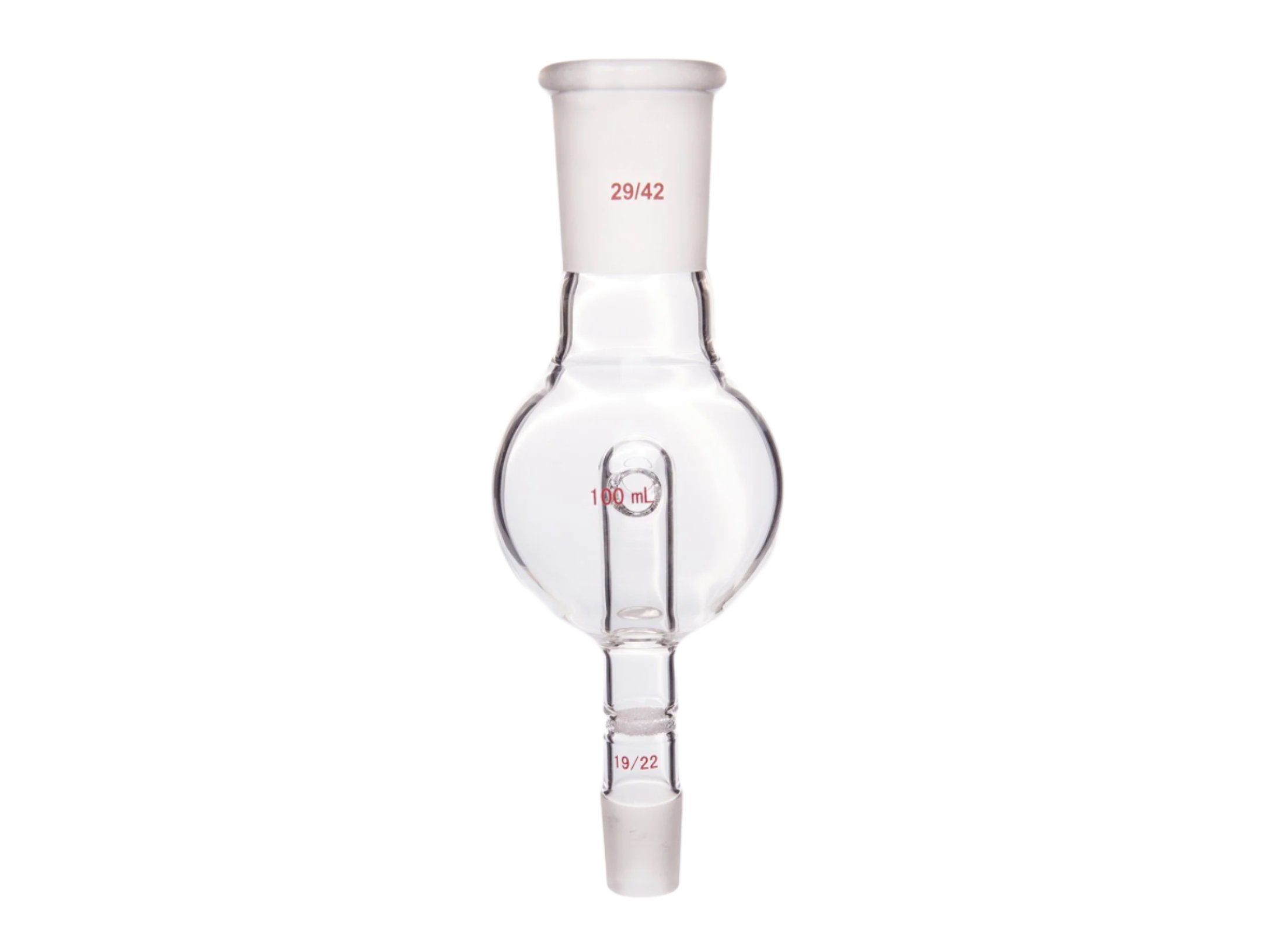 MSE PRO Splash-Proof Balls, with Sandpaper, Upper Mouth: 29/42, Lower Mouth: 19/22, 100mL - MSE Supplies LLC