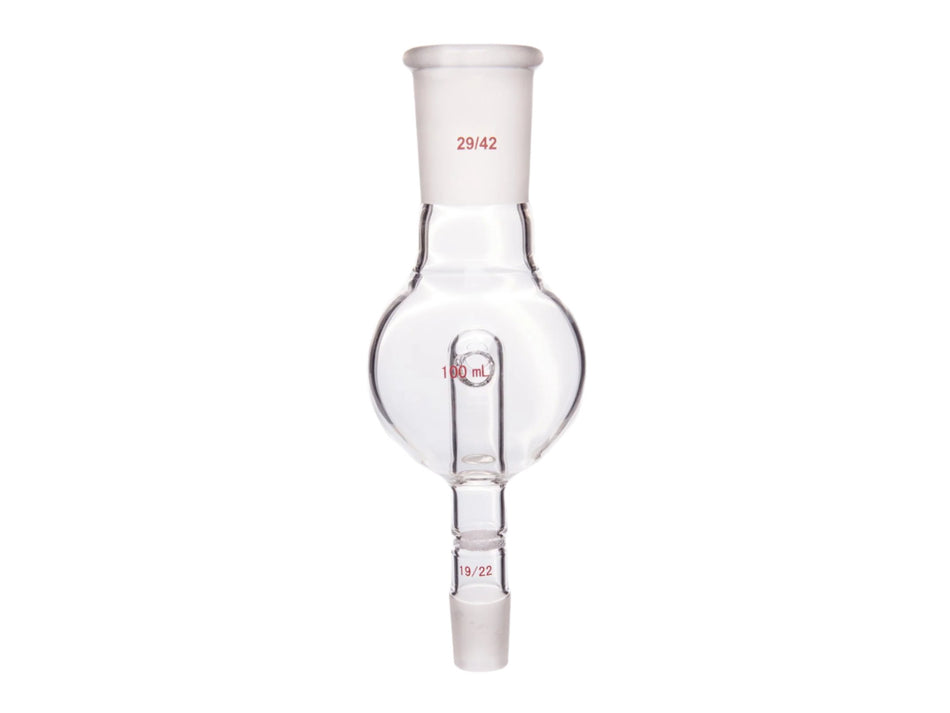 MSE PRO Splash-Proof Balls, with Sandpaper, Upper Mouth: 29/42, Lower Mouth: 19/22, 100mL - MSE Supplies LLC