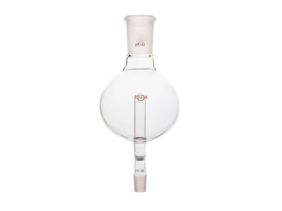 MSE PRO Splash-Proof Balls, with Sandpaper, Upper Mouth: 29/42, Lower Mouth: 19/22, 250mL - MSE Supplies LLC