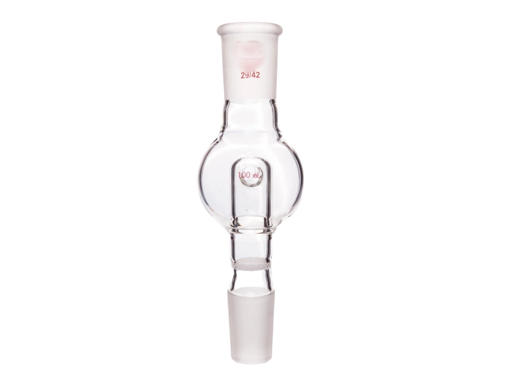 MSE PRO Splash-Proof Balls, with Sandpaper, Upper Mouth: 29/42, Lower Mouth: 29/42, 100mL - MSE Supplies LLC