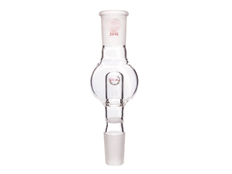 MSE PRO Splash-Proof Balls, with Sandpaper, Upper Mouth: 29/42, Lower Mouth: 29/42, 100mL - MSE Supplies LLC