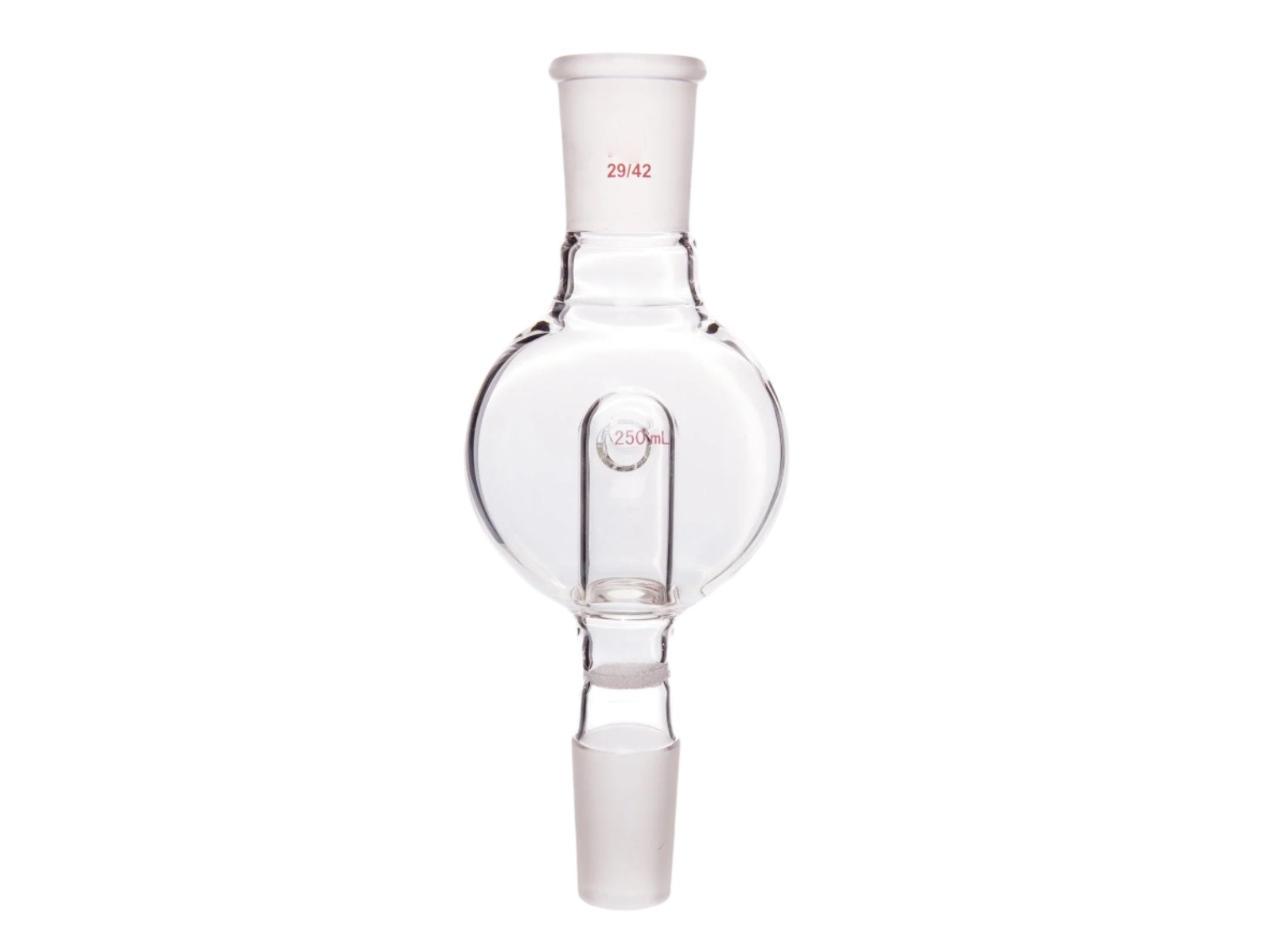 MSE PRO Splash-Proof Balls, with Sandpaper, Upper Mouth: 29/42, Lower Mouth: 29/42, 250mL - MSE Supplies LLC