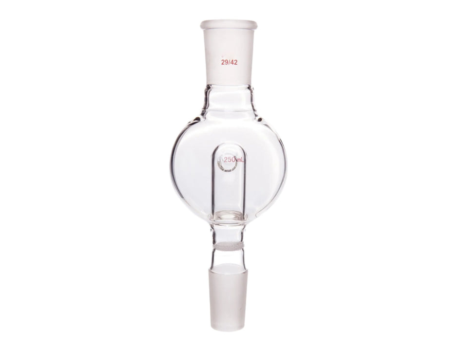 MSE PRO Splash-Proof Balls, with Sandpaper, Upper Mouth: 29/42, Lower Mouth: 29/42, 250mL - MSE Supplies LLC