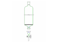 MSE PRO Split 35/20 Ball Bowl Connection, with Sand Plate Chromatography Column, φ46mm, Effective Length 305mm, Gate Aperture: 2mm, 24/40 - MSE Supplies LLC