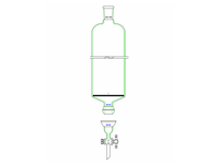 MSE PRO Split 35/20 Ball Bowl Connection, with Sand Plate Chromatography Column, φ60mm, Effective Length 203mm, Gate Aperture: 4mm, 24/40