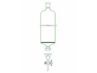 MSE PRO Split 35/20 Ball Bowl Connection, with Sand Plate Chromatography Column, φ60mm, Effective Length 254mm, Gate Aperture: 4mm, 24/40