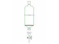 MSE PRO Split 35/20 Ball Bowl Connection, with Sand Plate Chromatography Column, φ80mm, Effective Length 254mm, Gate Aperture: 4mm, 24/40