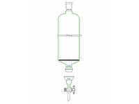 MSE PRO Split 35/20 Ball Bowl Connection, with Sand Plate Chromatography Column, φ80mm, Effective Length 457mm, Gate Aperture: 4mm, 24/40