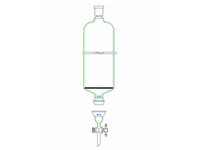 MSE PRO Split 35/20 Ball Bowl Connection, with Sand Plate Chromatography Column, φ80mm, Effective Length 610mm, Gate Aperture: 4mm, 24/40 - MSE Supplies LLC