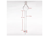 MSE PRO Storage Ball Chromatography Column with Ears, 24/40, φ26mm, Effective Length 457mm, Storage Ball: 500mL