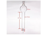 MSE PRO Storage Ball Chromatography Column with Ears, 24/40, φ46mm, Effective Length 457mm, Storage Ball: 500mL - MSE Supplies LLC