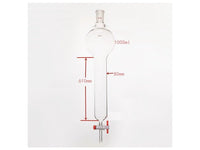 MSE PRO Storage Ball Chromatography Column with Ears, 24/40, φ80mm, Effective Length 610mm, Storage Ball: 1000mL