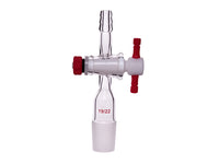 MSE PRO Straight Exhaust Joint, with PTFE Valve, 19/22, 2mm Valve Aperture