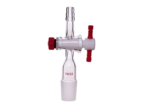 MSE PRO Straight Exhaust Joint, with PTFE Valve, 19/22, 2mm Valve Aperture