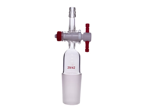 MSE PRO Straight Exhaust Joint, with PTFE Valve, 29/42, 2mm Valve Aperture